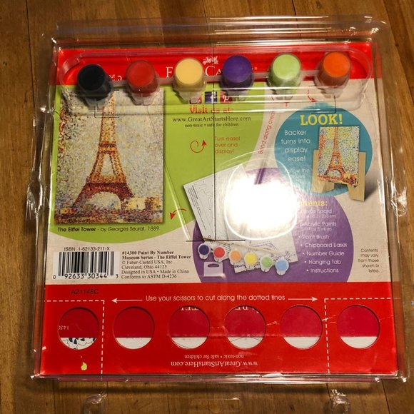 Faber-Castell Paint by Number Museum Series The Eiffel Tower Georges Seurat - Picture 2 of 5